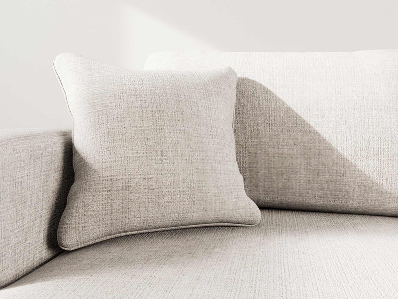 Miro - Convertible Corner Sofa With Box - 4 Seater - Textured Velvet - Beige