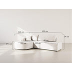 Miro - Canapé D'Angle Convertible Avec Coffre - 4 Places - Velours Texturé - Prune