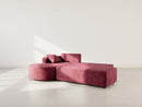 Miro - Convertible Corner Sofa With Box - 4 Seater - Textured Velvet - Plum