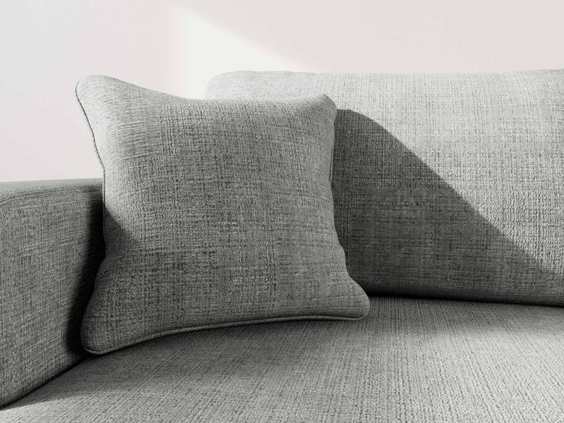 Miro - Convertible Corner Sofa With Box - 4 Seater - Textured Velvet - Gray