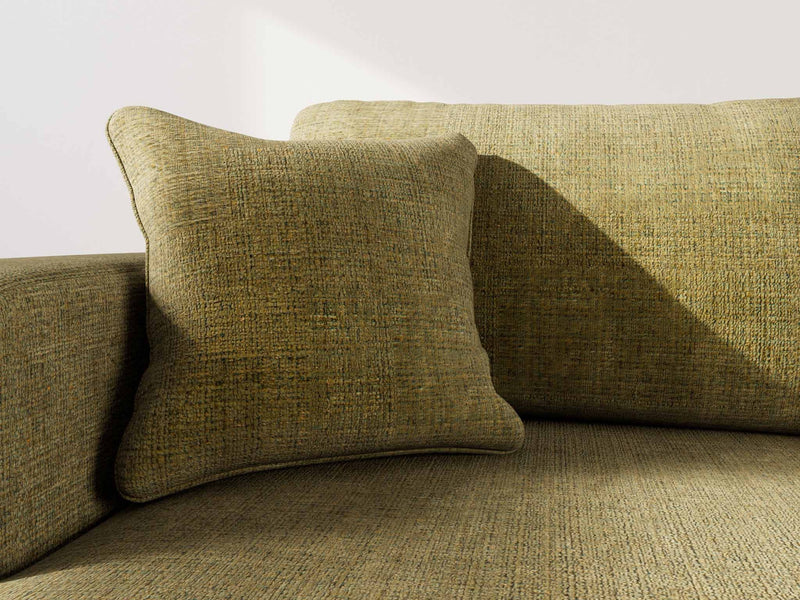 Miro - Convertible Corner Sofa with Chest - 4 Seater - Textured Velvet - Olive Green