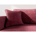 Miro - Canapé D'Angle Convertible Avec Coffre - 4 Places - Velours Texturé - Prune