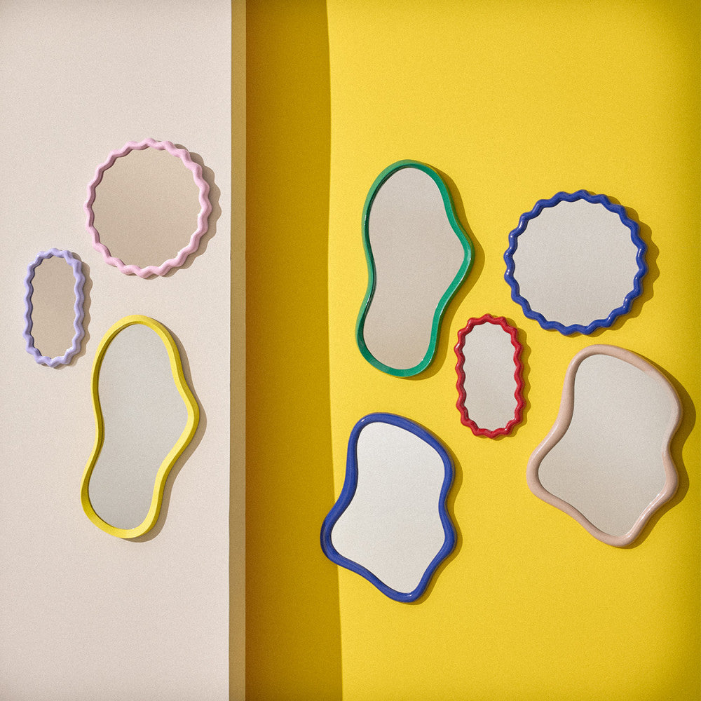 Parma - Miroir De Forme Organique - Jaune