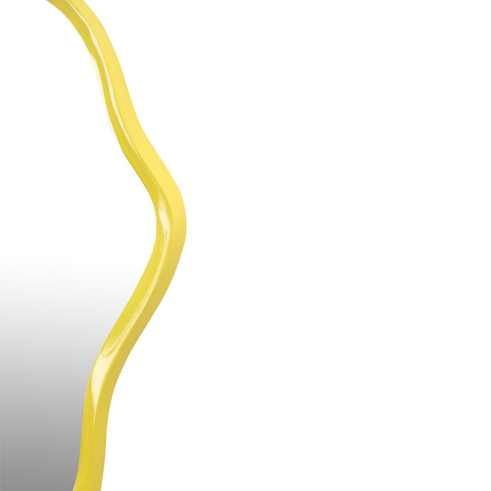 Parma - Miroir De Forme Organique - Jaune
