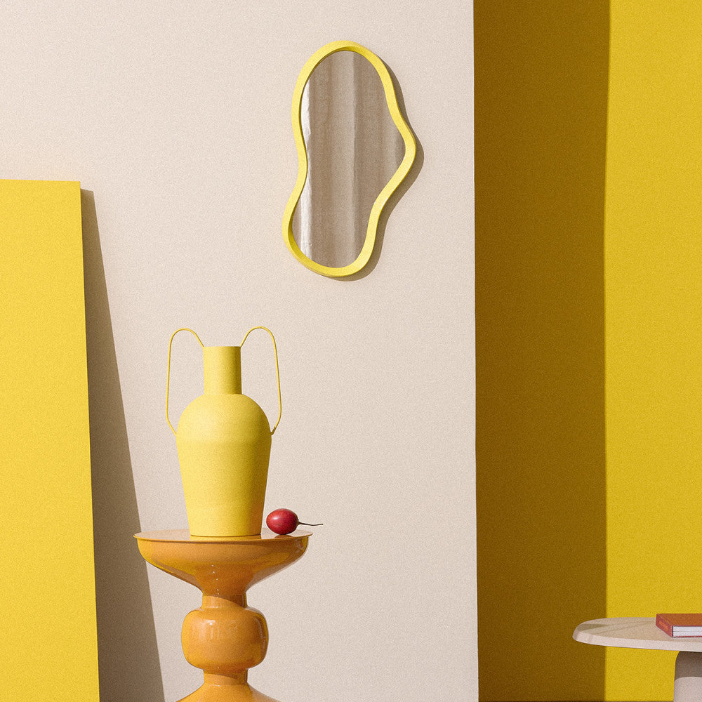 Parma - Miroir De Forme Organique - Jaune