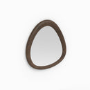 Miroir organique Yoko en placage noyer, D100 cm