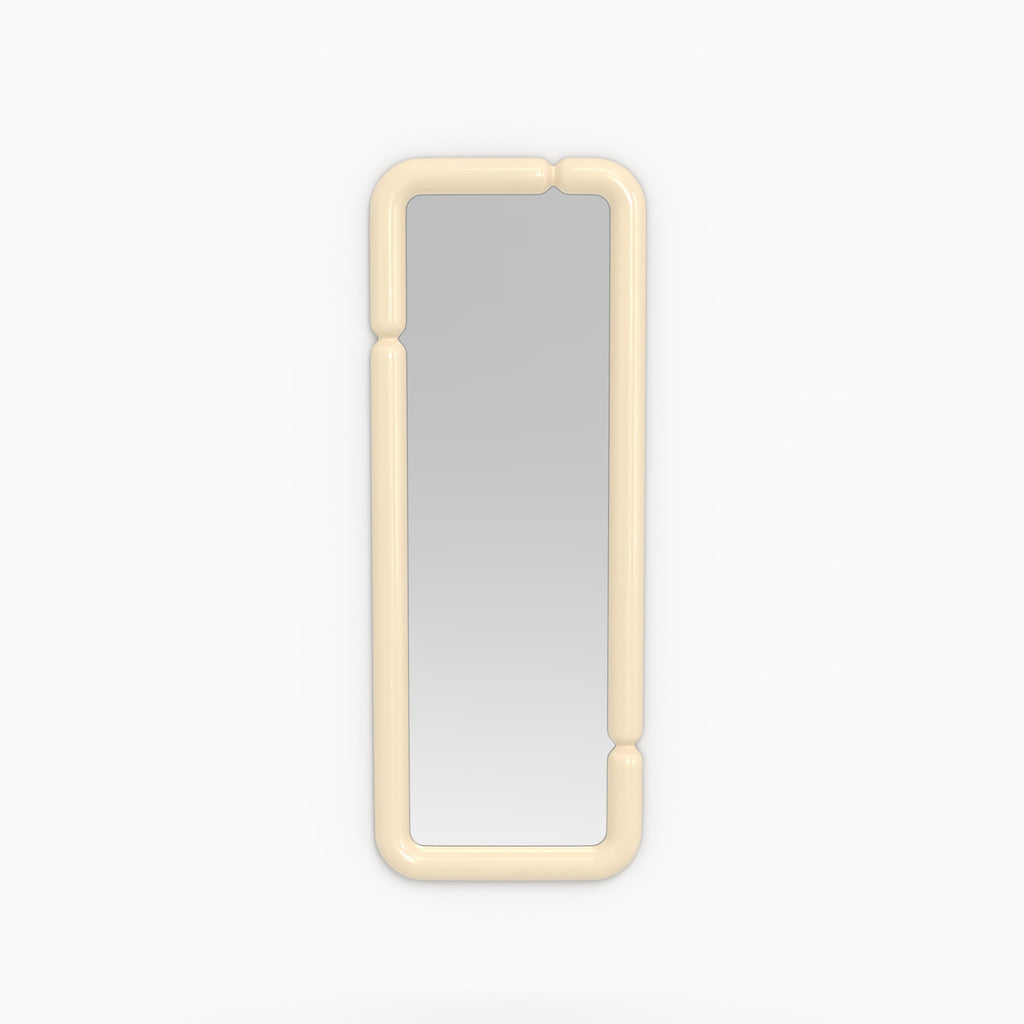 Seda - Espejo rectangular lacado blanco