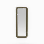 Seda - Espejo rectangular lacado en verde caqui