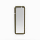 Miroir rectangulaire Silk laqué vert kaki 160 x 60 cm