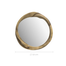 Miroir Yong en bois clair de suar D53 cm