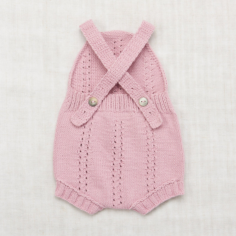 Sea Urchin romper in pink pima cotton - Misha & Puff selection available on www.amaetc.com, eco-friendly concept store for children