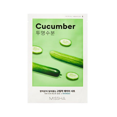 Missha - Masque Airy Fit Cucumber Sheet Revitallisant Et Rafraichissant