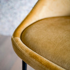 Misty - Lot De 2 Chaises Pour Îlot Central En Velours Jaune
