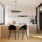 Misty - Lot De 2 Chaises Pour Îlot Central En Velours Noir