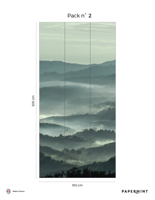 Fresque Misty Line - Mossy green