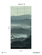 Misty Line Mural - Mossy Green