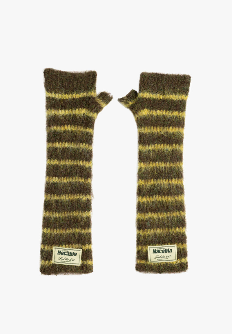 Moufles Duveteuses Vertes Et Citron Vert