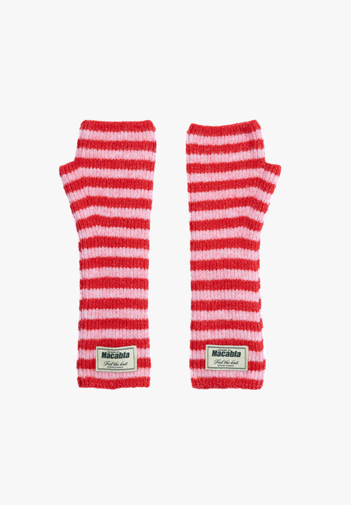 Moufles Rouges Et Roses