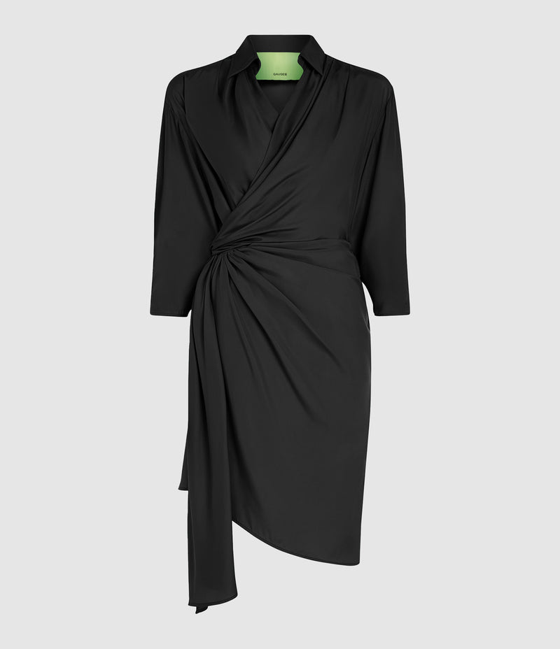 Gauge81 - Robe Courte Miya Soie Noir - Femme