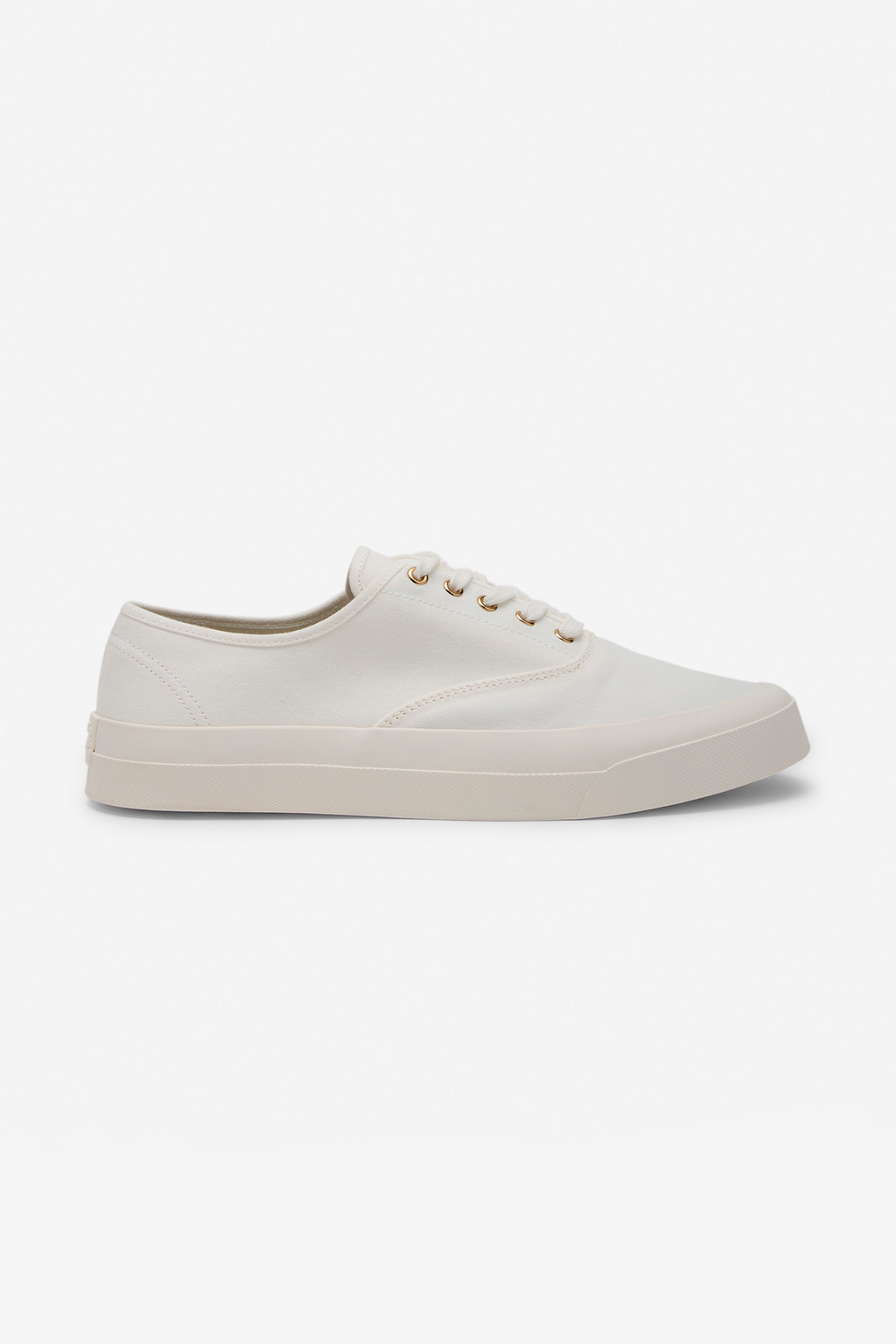 Canvas Lace-Up Sneakers - White - Men