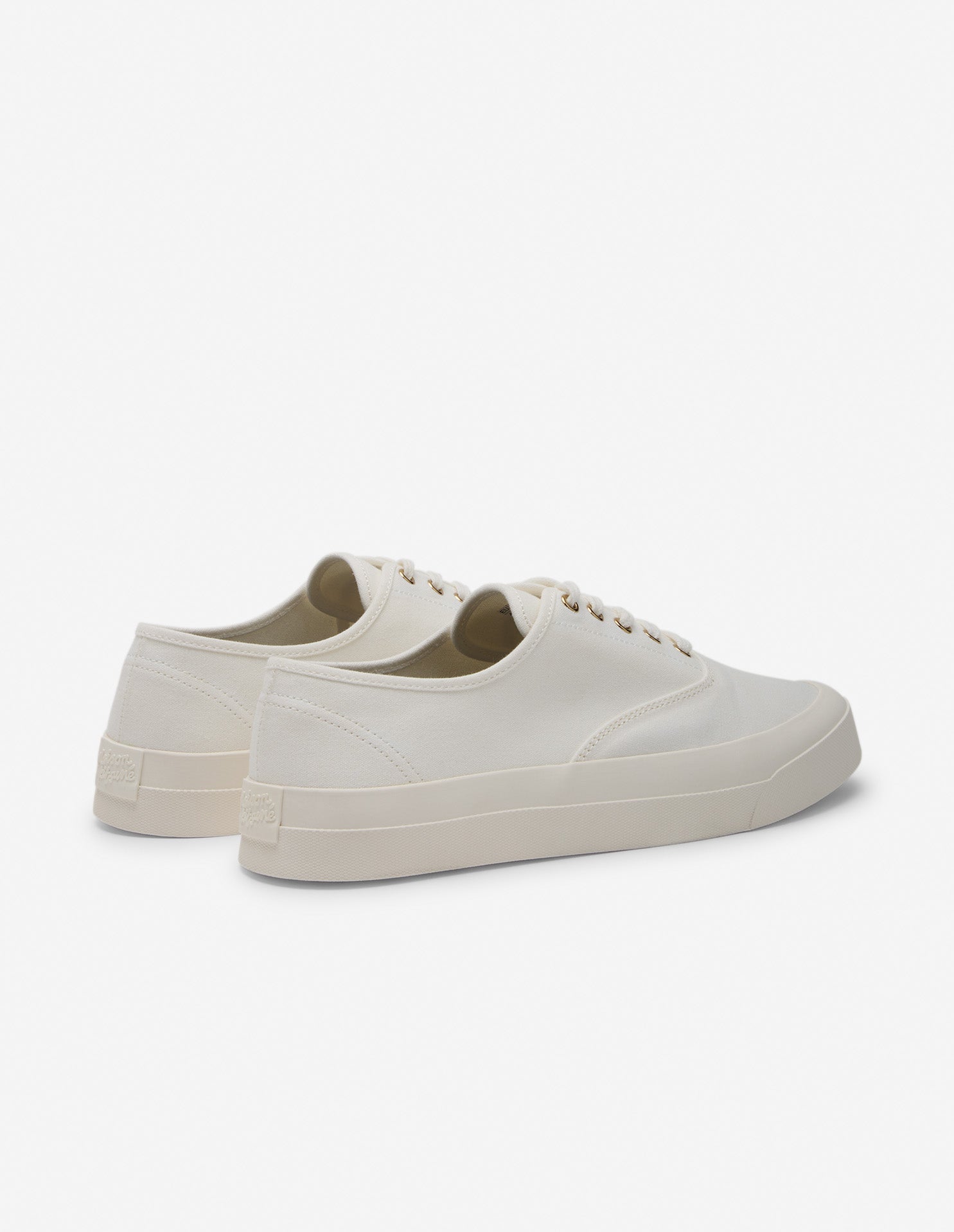Canvas Lace-Up Sneakers - White - Men