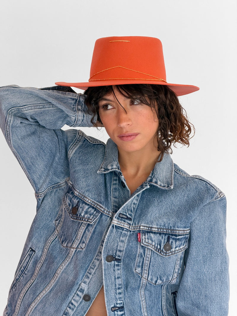 Sombrero de Fieltro Moana - Coral