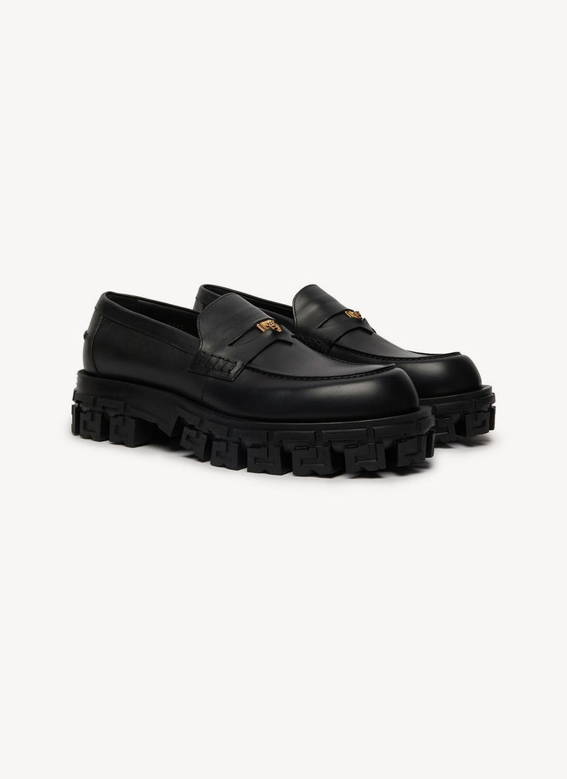 Versace - Mocassins À Plateforme - Black - Homme