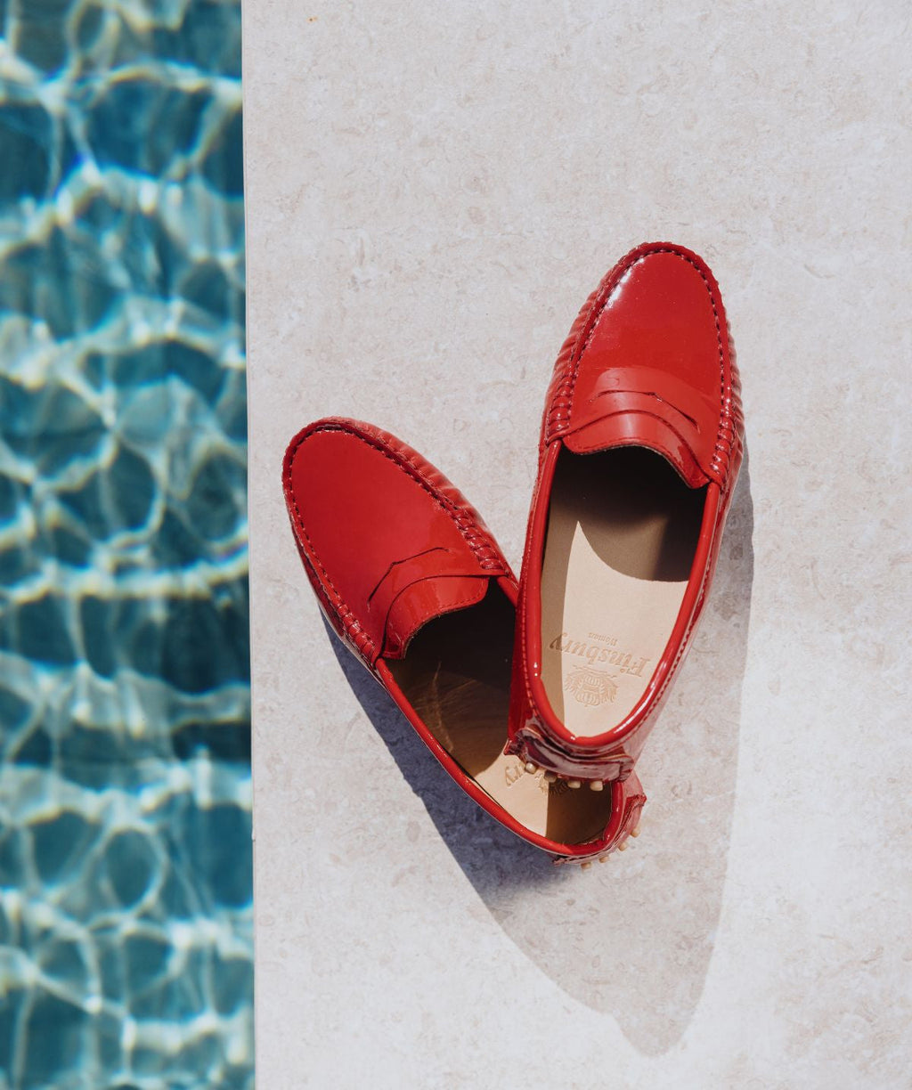 Mocassins Arlequin - Vernis Rouge