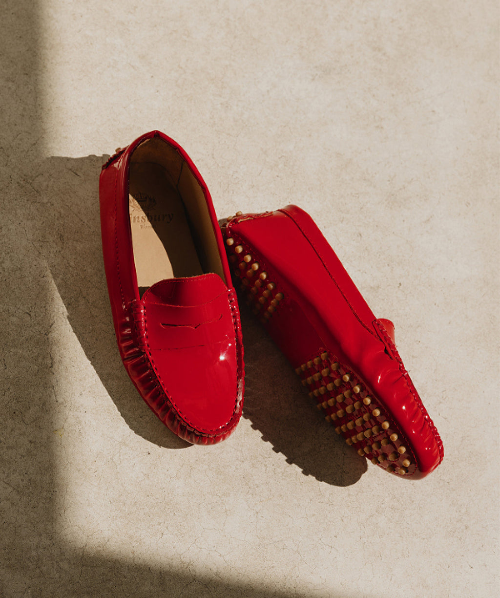 Mocassins Arlequin - Vernis Rouge