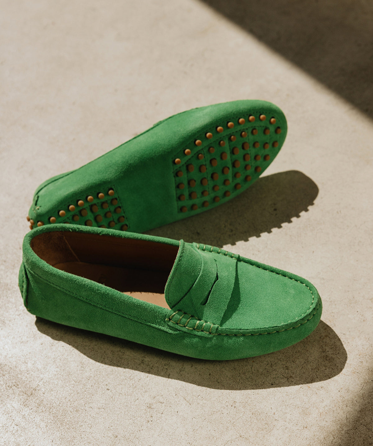 Mocassins Arlequin - Vert Emeraude