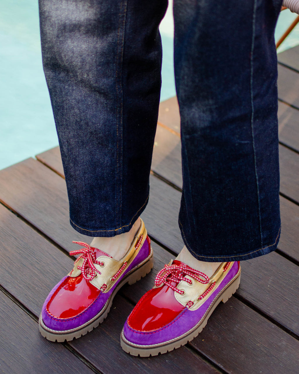 Mocassins bateau St Malo Flamboyante