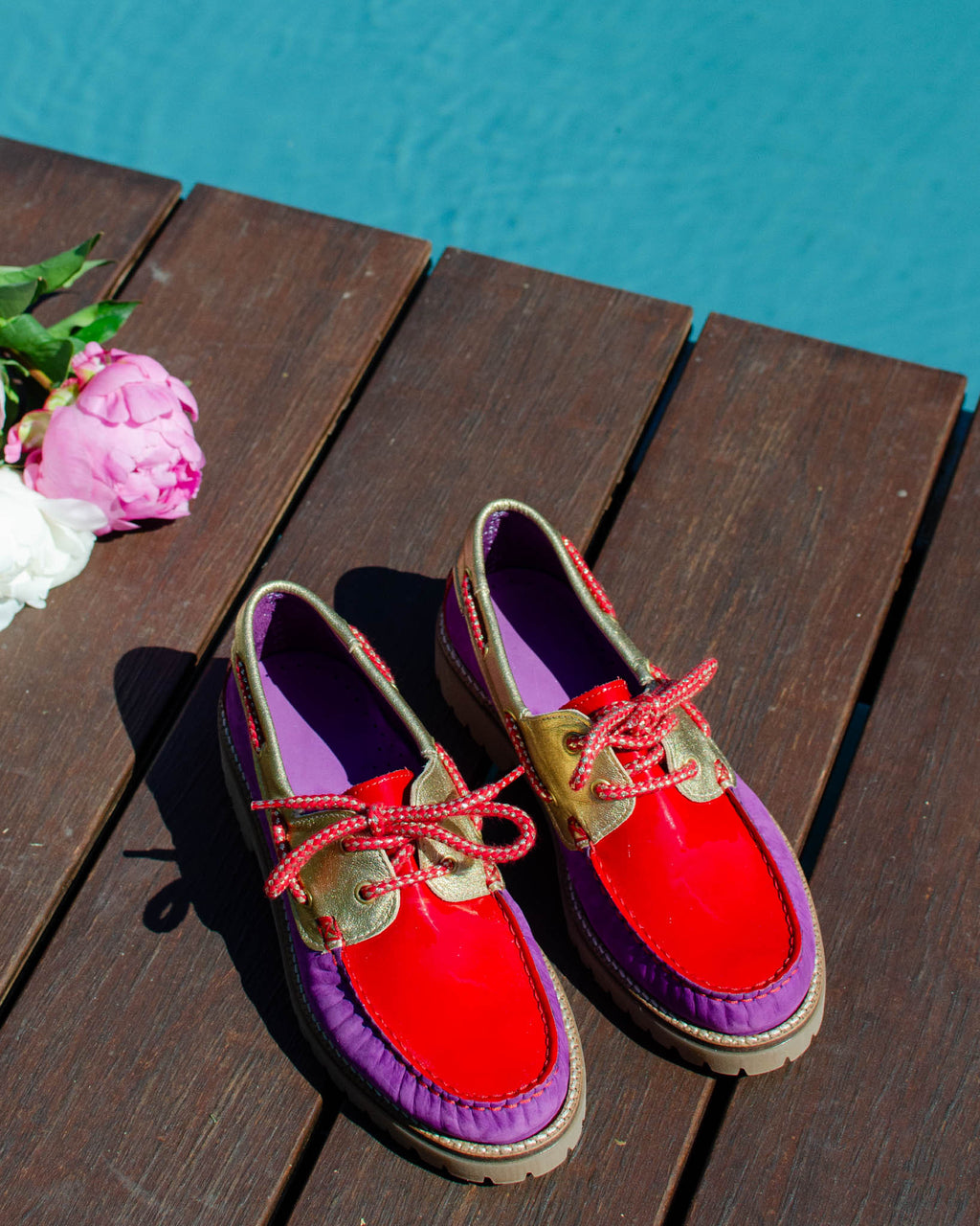 Mocassins bateau St Malo Flamboyante