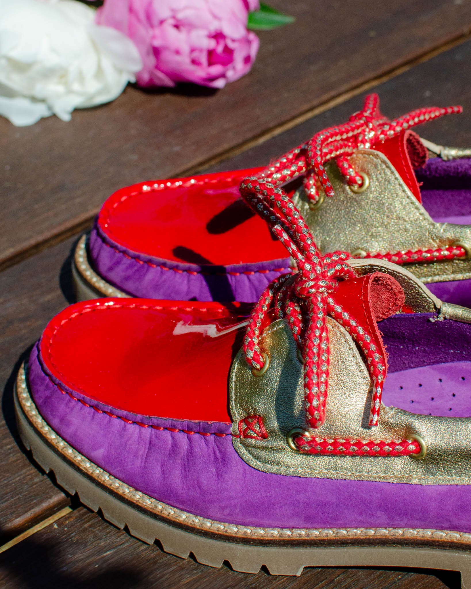 Mocassins bateau St Malo Flamboyante