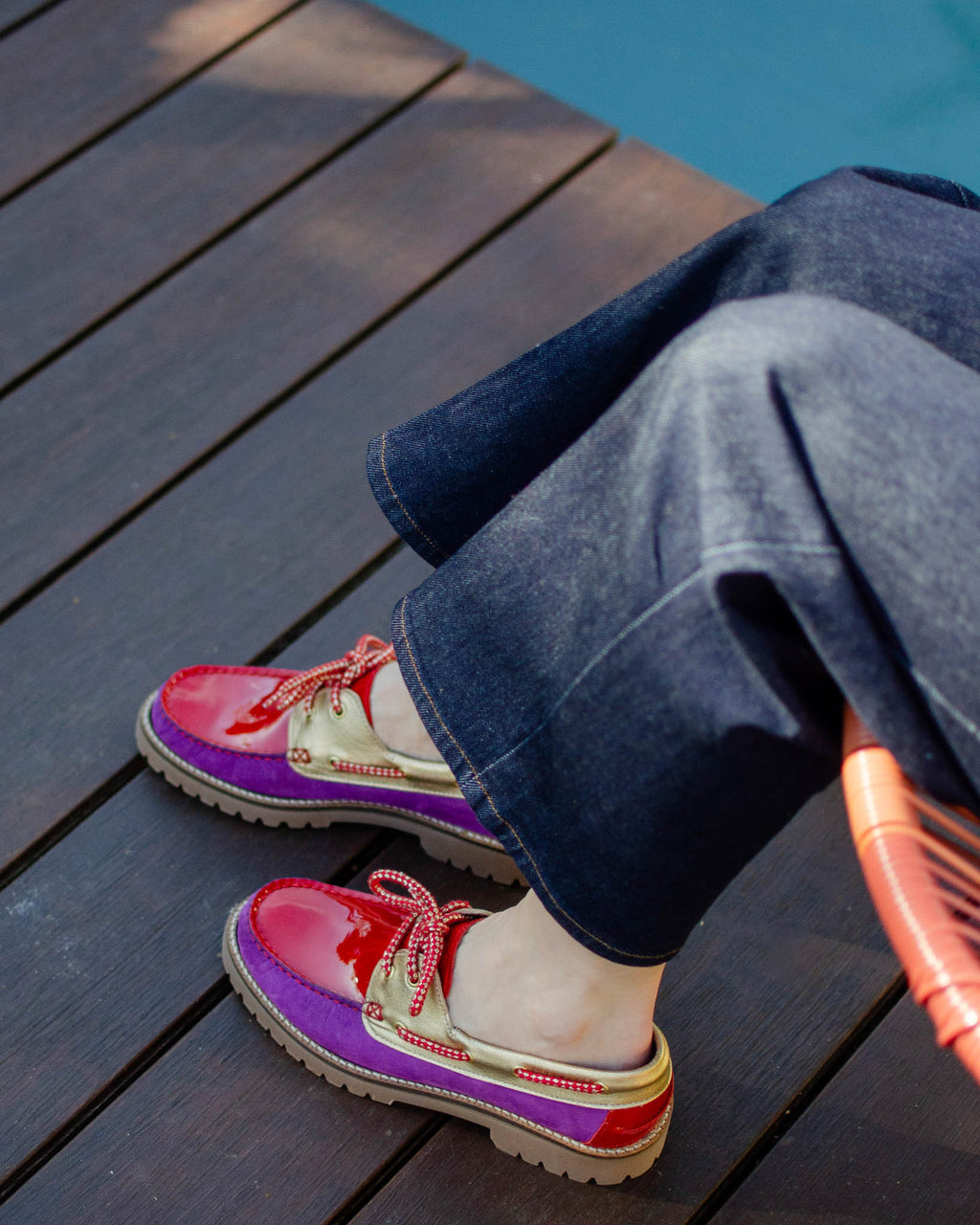 Mocassins bateau St Malo Flamboyante