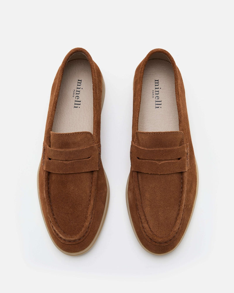 MOCASSINS CHARLOTTE/VEL CARAMEL - minelli.fr