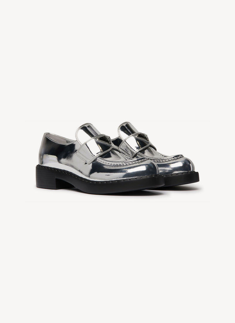 Prada - Mocassins Chocolate - Silver - Femme