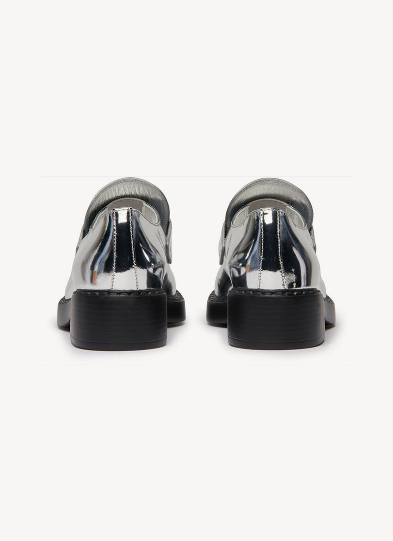 Prada - Mocassins Chocolate - Silver - Femme