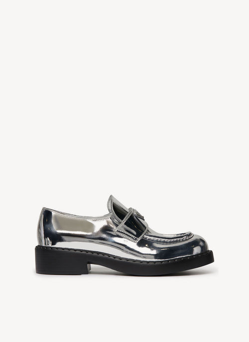 Prada - Mocassins Chocolate - Silver - Femme