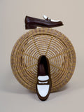 Mocassins Cuir Marron Blanc - Femme