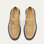 Mia Grege Olive Leather Moccasin