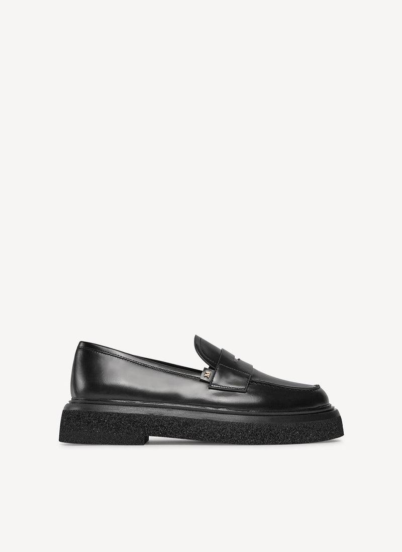 Max Mara - Mocassins En Crepe - Black - Femme