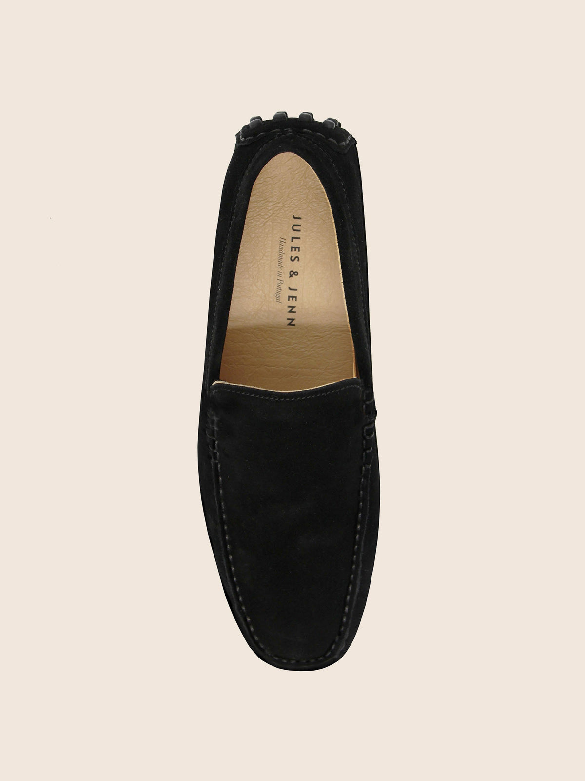Mocassins Cuir Daim Noir - Homme