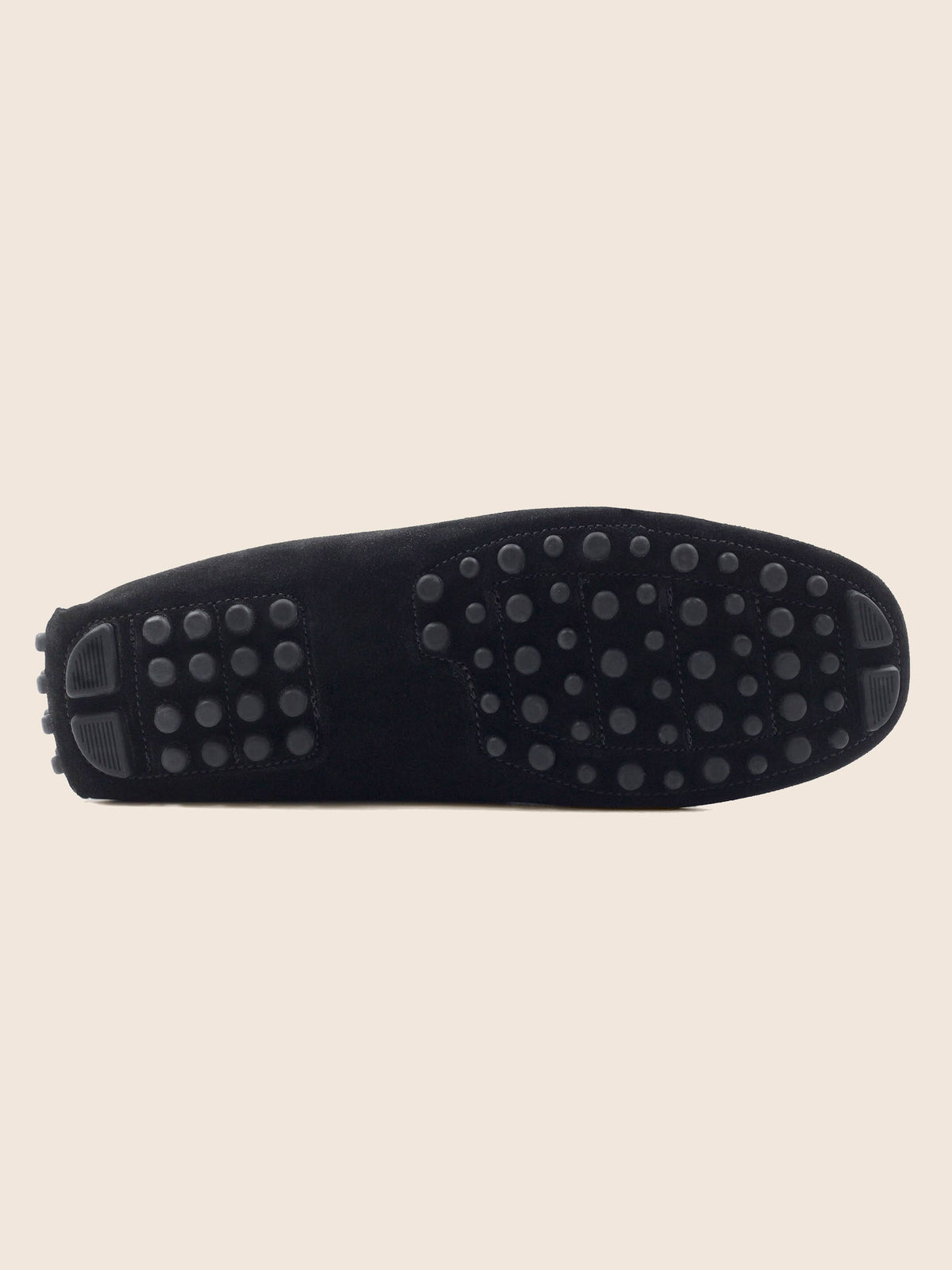Mocassins Cuir Daim Noir - Homme