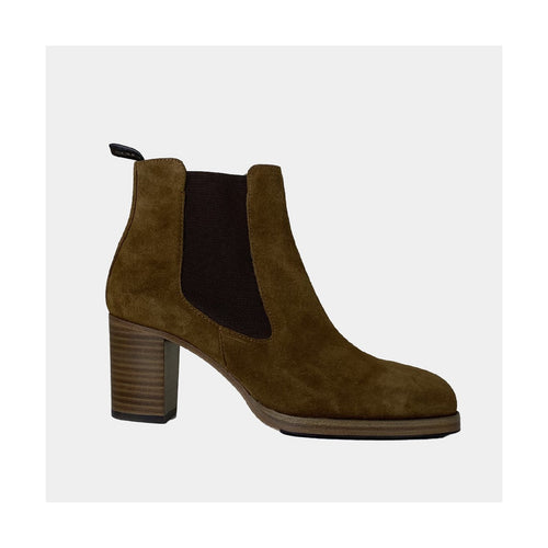 Boots Free Lance Mona 7 Chelsea - Cuir Velours Camel Siena