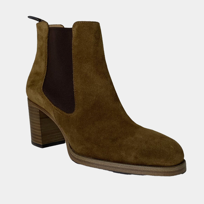 Boots Free Lance Mona 7 Chelsea - Cuir Velours Camel Siena