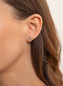 Jacquie Aiche - Mono Boucle D'Oreille Bezel Moonstone Teardrop Stud - Rose Gold - Femme