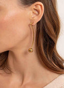 Sebastien Joffrey Monfort - Mono Boucle D'Oreille Rouge - Yellow Gold - Femme