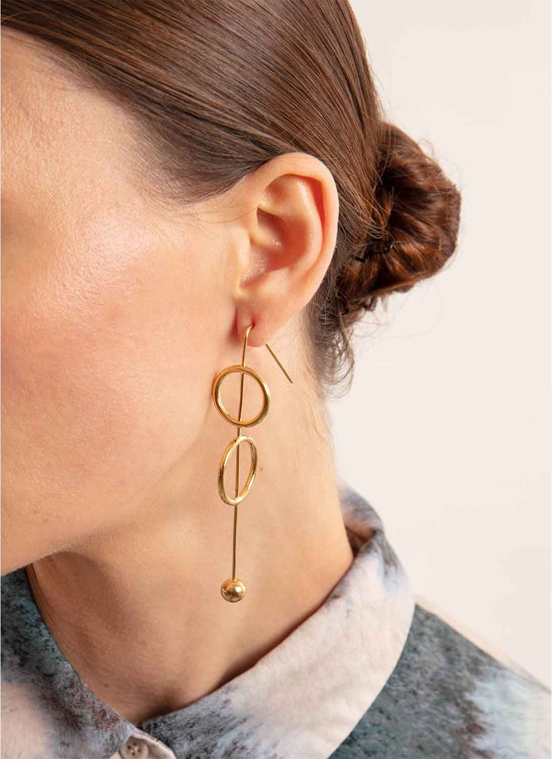 Sebastien Joffrey Monfort - Mono Boucle D'Oreille Suspens - Yellow Gold - Femme