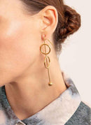 Sebastien Joffrey Monfort - Mono Boucle D'Oreille Suspens - Yellow Gold - Femme