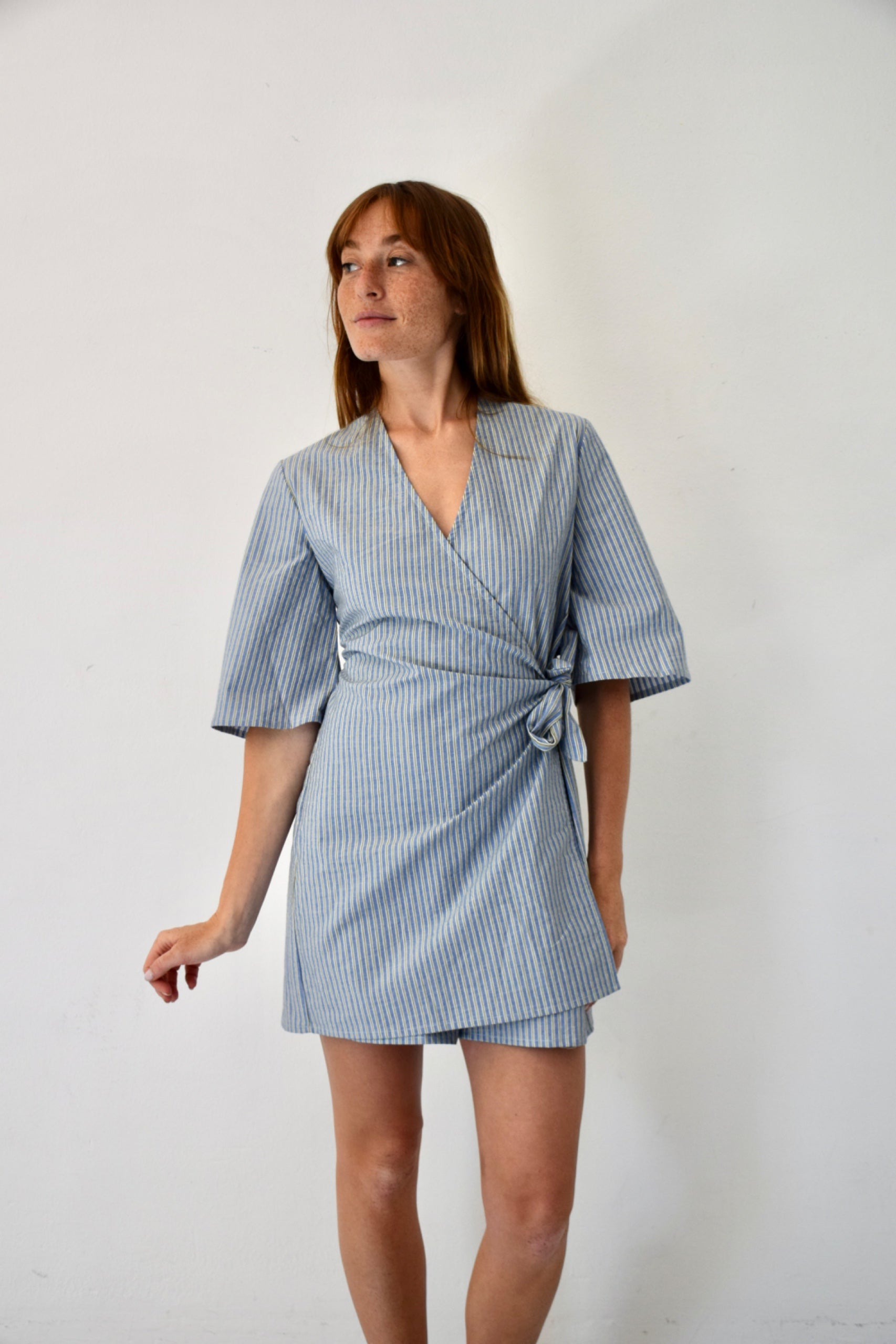 Alba Rayas Blue and Green Jumpsuit